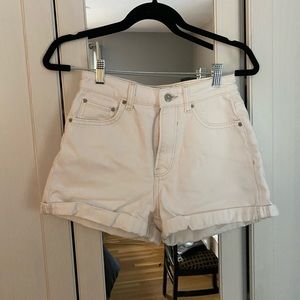 Bershka off-white denim shorts